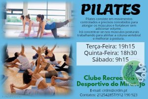 Aula de Mat Pilates com Rafael Licks e a professora Erika